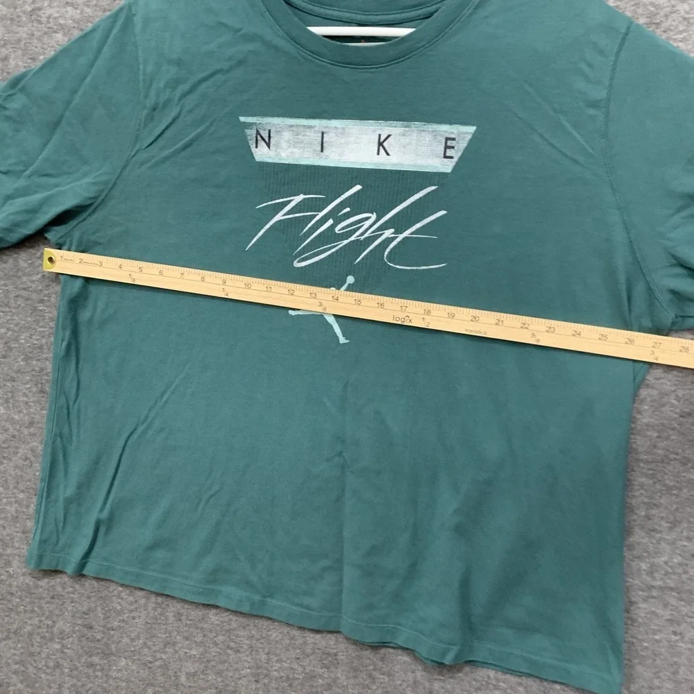 Nike Air Jordan Tee Shirt Mens 3XL‎ Flight Jumpman Logo Teal Green Short Sleeve